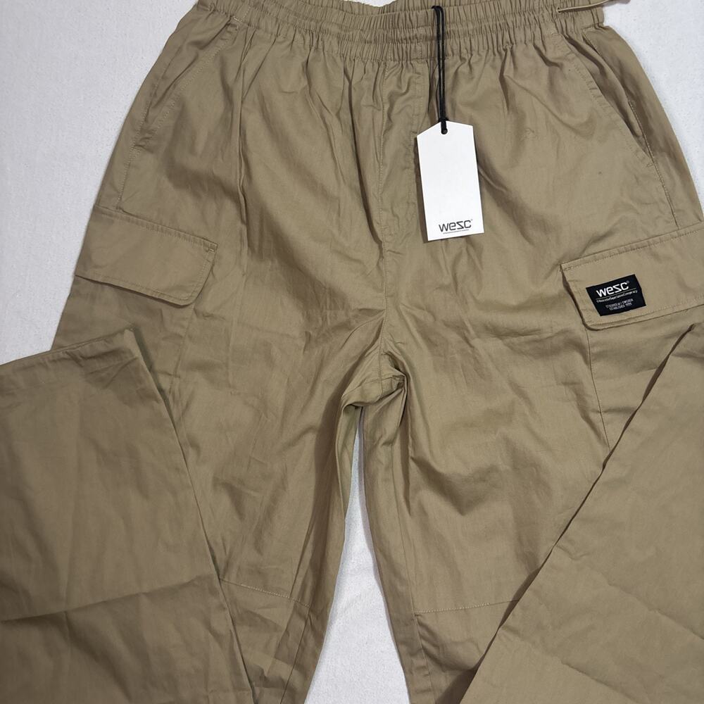 Wesc Tan Cargo Pants Adult Small — NWT Mens Pockets Drawstring